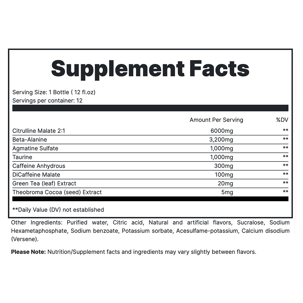 RTD - Strawberry Kiwi Supp Fact