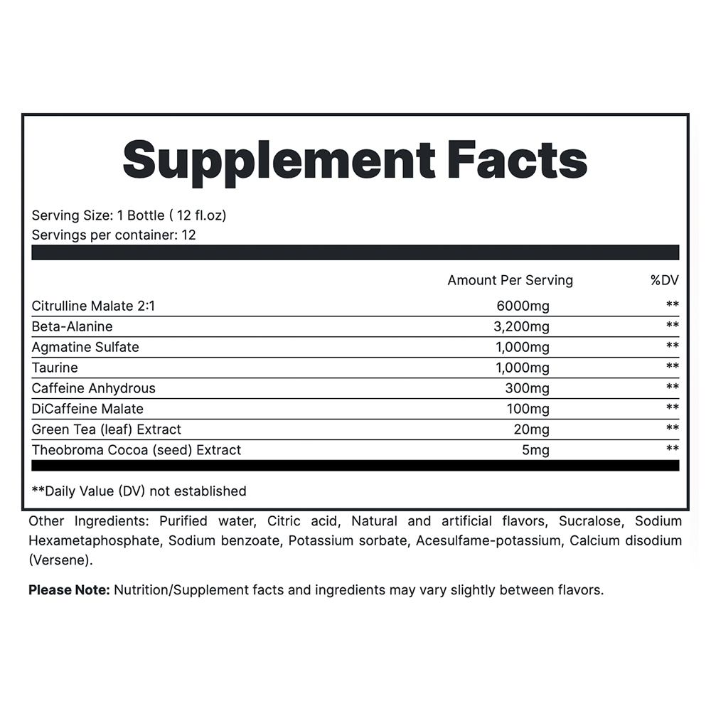RTD - Strawberry Mango Supp Fact